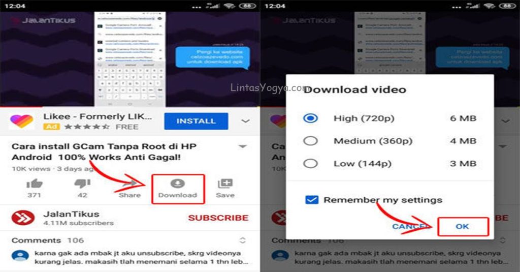 LintasYogya | Cara download video di youtube