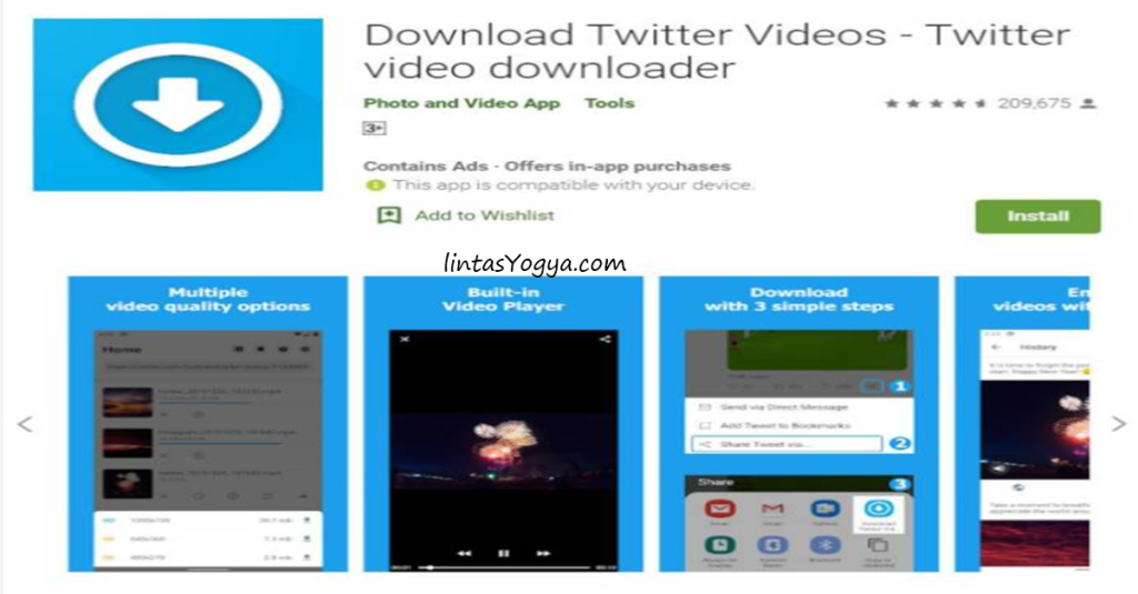 LintasYogya | Cara Download Aplikasi Video Twitter