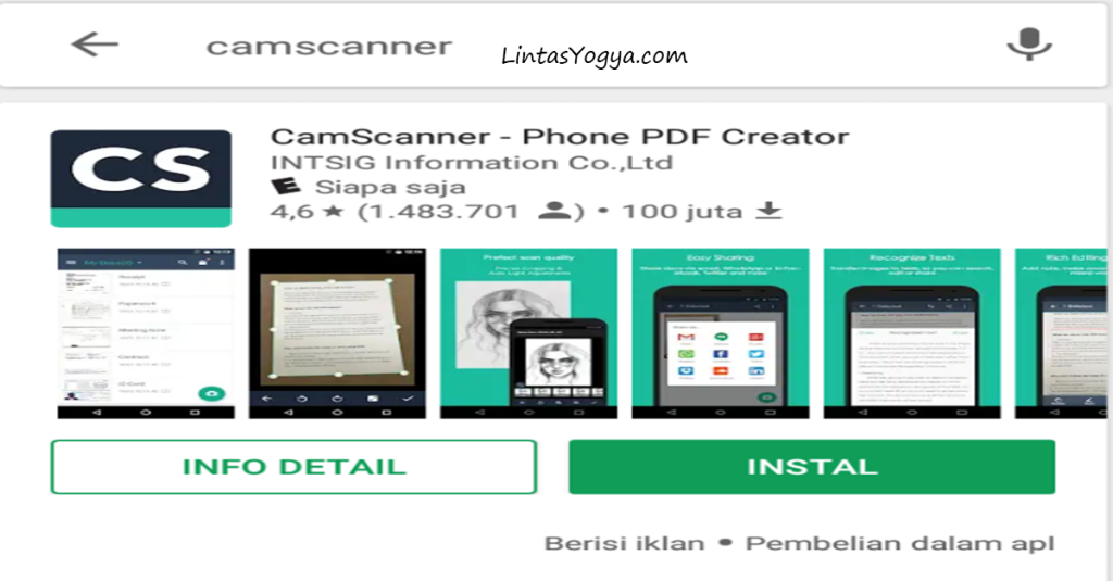 LintasYogya | Cara Download Aplikasi Scanner Untuk Android