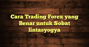 LintasYogya | Cara Trading Forex yang Benar untuk Sobat lintasyogya