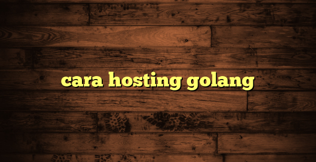 LintasYogya | cara hosting golang