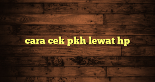 LintasYogya | cara cek pkh lewat hp