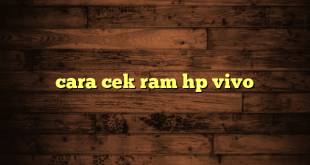 LintasYogya | cara cek ram hp vivo