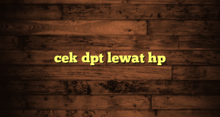 LintasYogya | cek dpt lewat hp