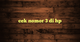 LintasYogya | cek nomor 3 di hp