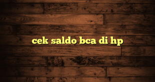 LintasYogya | cek saldo bca di hp